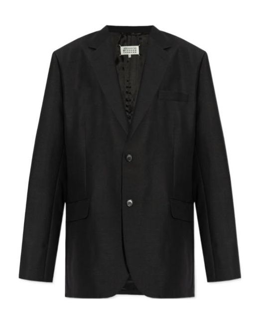 Maison Margiela Black Buttoned Open Blazer for men