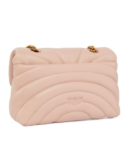Pinko Natural Love Puff Chain Linked Mini Shoulder Bag