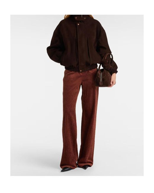 Magda Butrym Red Casual Pants With Belt Loops