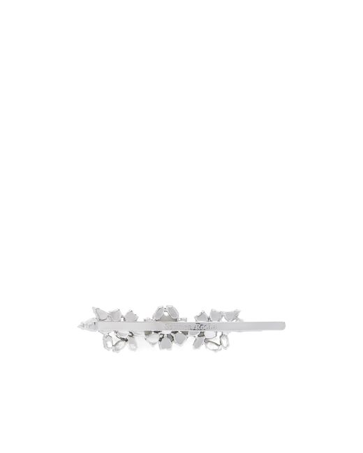 Simone Rocha Green Heartbloom-Tone Crystal Hair Slide