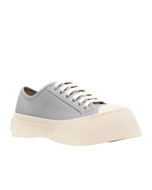 Marni White Logo Patch Platform Pablo Sneakers