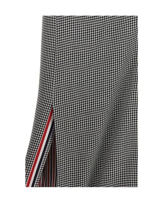 Thom Browne Gray Patterned Skirt