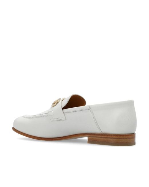 Ferragamo White Logo Love Shoes