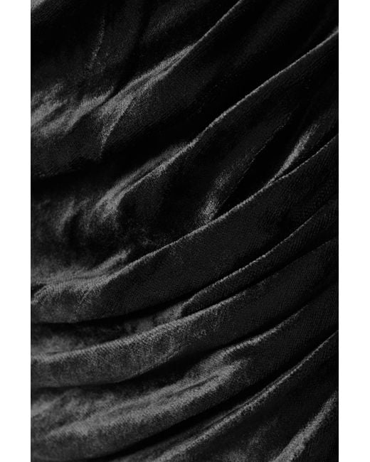 Rick Owens Black Asymmetrical Pleated Dress