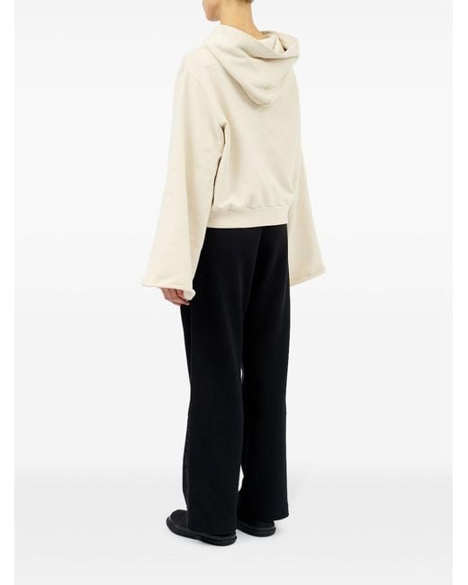 MM6 by Maison Margiela Natural Drop-Shoulder Hooded Sweatshirt