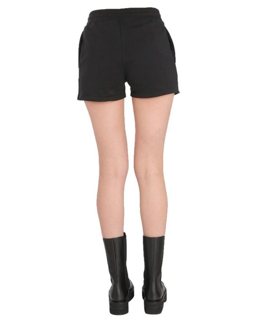 Moschino Black Printed Casual Shorts