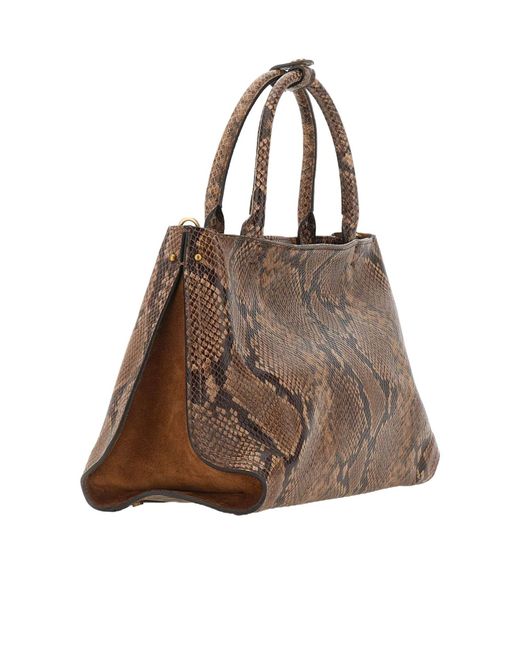 Gianni Chiarini Brown Amal Top Handle Tote Bag