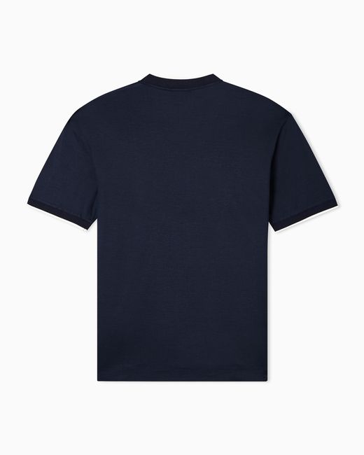 Emporio Armani Blue Graphic T-Shirt for men