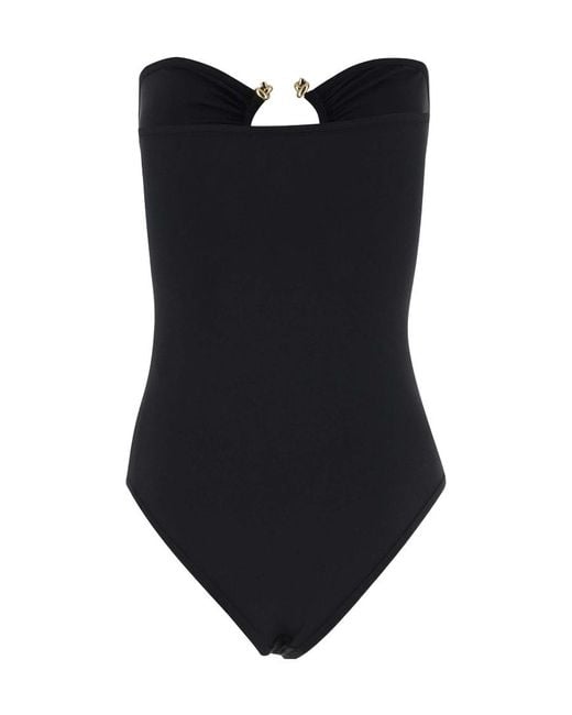 Bottega Veneta Black Knot Ring One-Piece Swimsuit