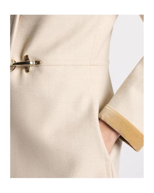 Fay Natural Virginia Wool Blend Coat