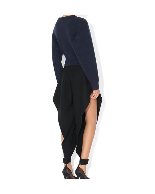 Alaïa Blue Cashmere Crew Neck Jumper