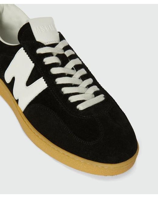 MSGM Black Themwave Retrò Trainer Sneakers for men