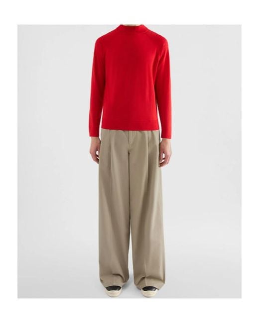 Jil Sander Natural Cotton Drill Trousers for men