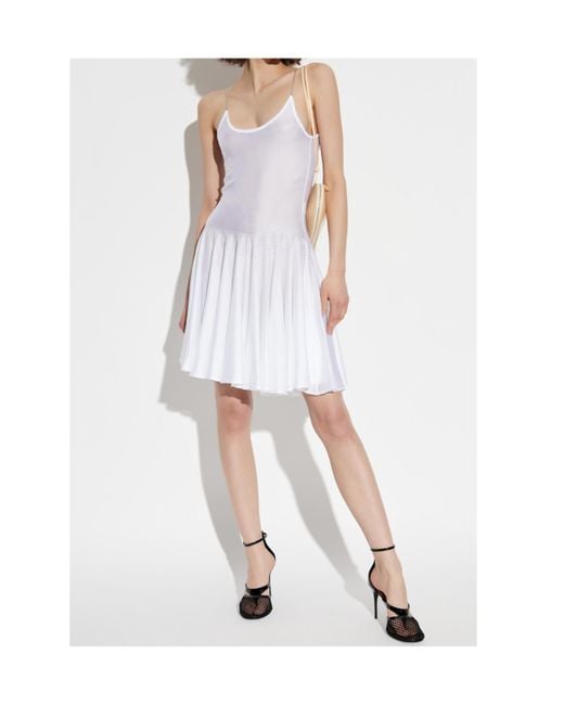 Alaïa White Chain Straps Dress
