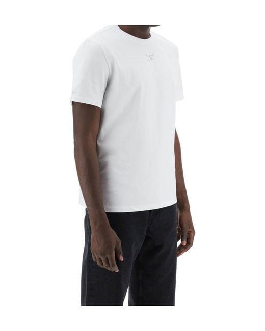 MCM White Item O-Neck Short-Sleeved T-Shirt for men
