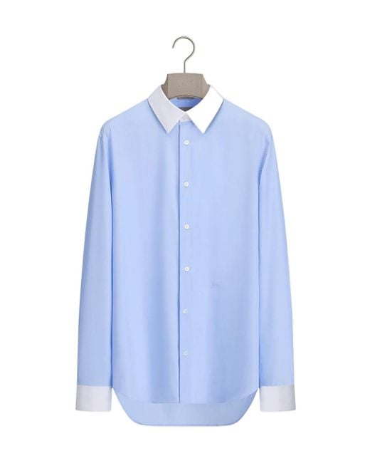 Dior Blue Shirt With Embroidery for men
