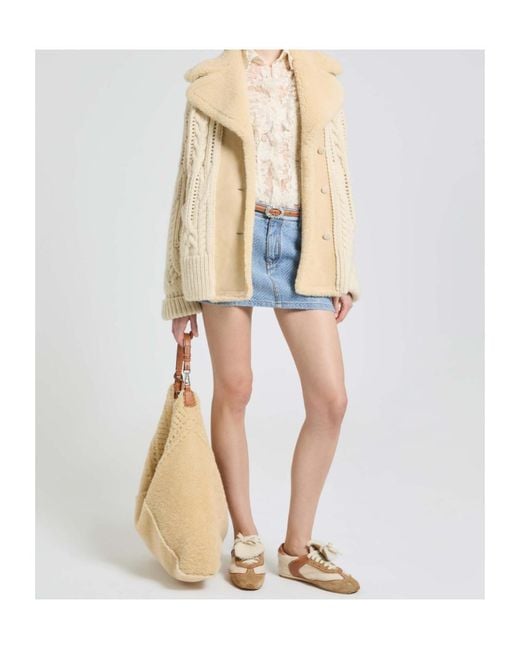 Ermanno Scervino Natural Cream Oversized Cardigan