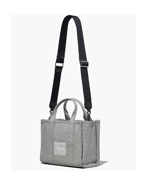 Marc Jacobs Gray Logo Printed Zip-Up Small Tote Bag