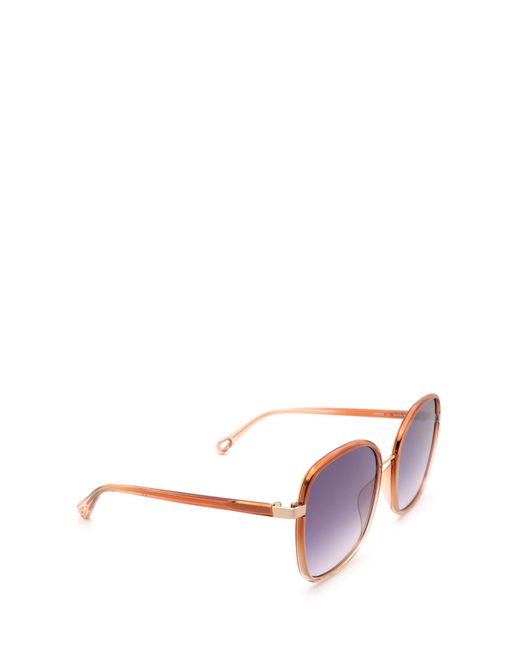 Chloé Purple Chloé Eyewear Square Frame Sunglasses