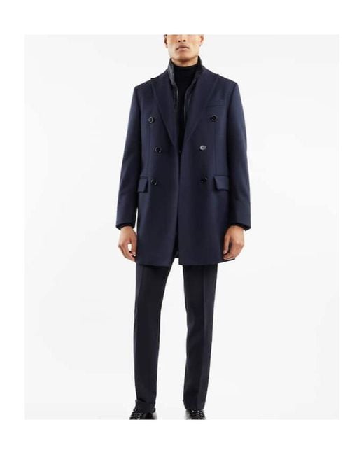 Fay Blue Double-Breasted Jacket for men