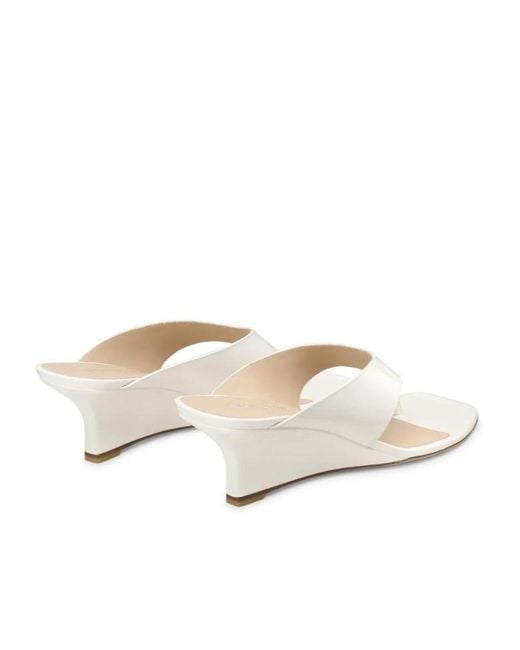 Stuart Weitzman White Vinnie Wedge Thong 50