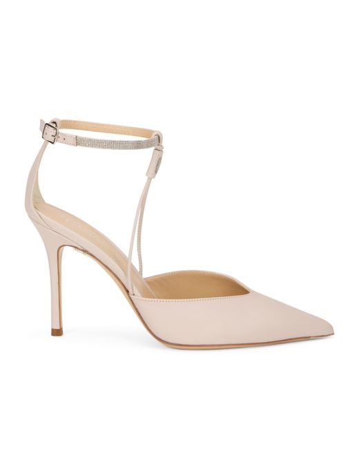Peserico Natural Embellished Buckled Pumps