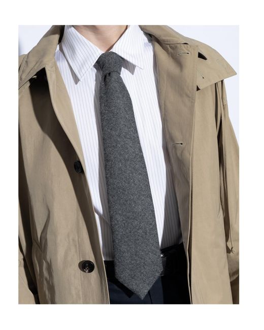Bottega Veneta Gray Light Wool Flannel Tie for men