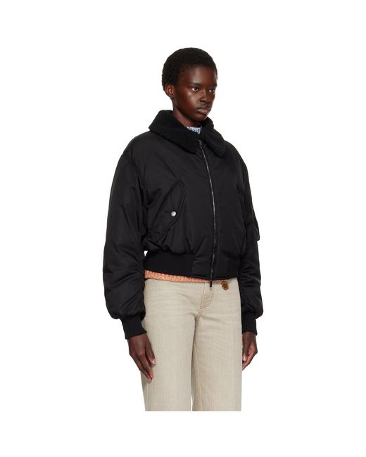 Stella McCartney Black Collared Pilot Jacket