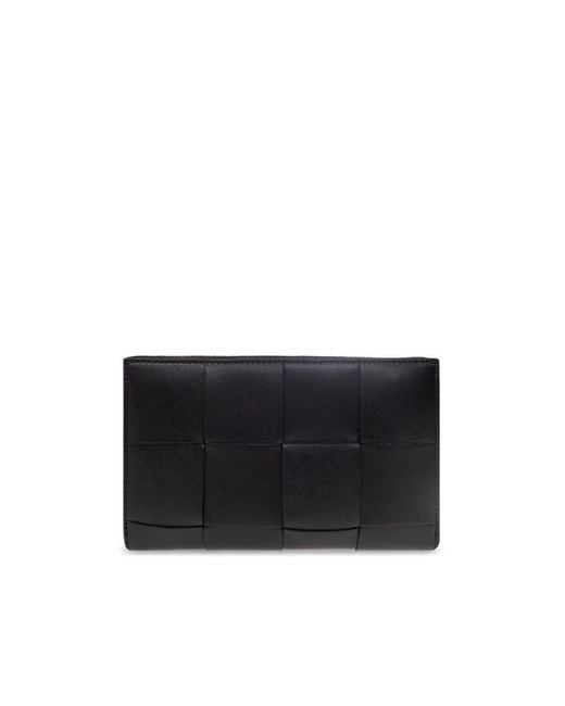 Bottega Veneta Black Cassette Zip Around Wallet for men