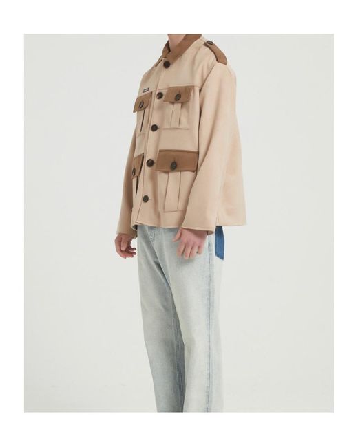 Marissa Chiara Natural Long-Sleeved Leather Jacket for men