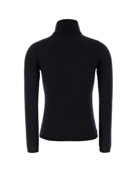 Max Mara Black Cashmere Yarn Turtleneck