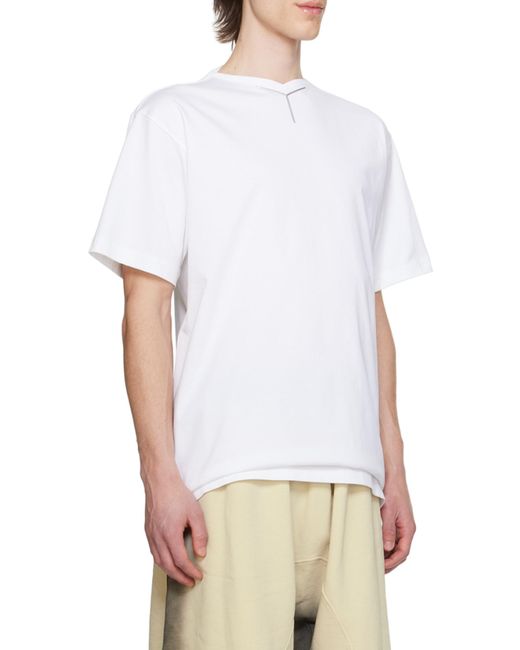 Y. Project White Logo-Appliqu Cotto T-Shirt for men