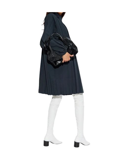 Pleats Please Issey Miyake Blue Pleats Please Issey Miyake Pleated Coat