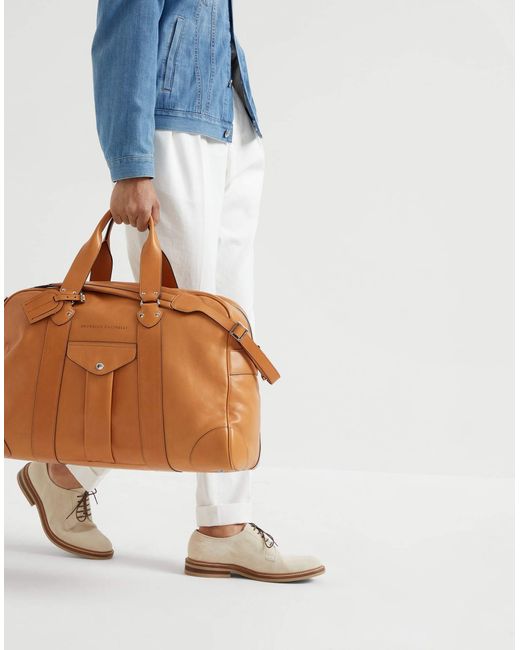 Brunello Cucinelli Brown Vachetta Bag for men