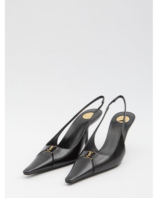 Saint Laurent Multicolor Babylone Breteuil Slingback Pumps