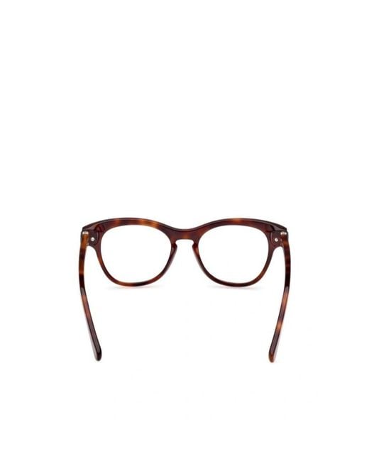 Moncler White Eyewear Round Frame Glasses