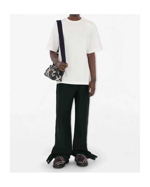 Burberry Black Shield Checked Camera Bag for men