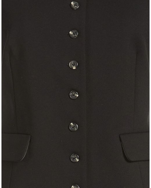 Rag & Bone Black Herringbone Elastic Waistcoat