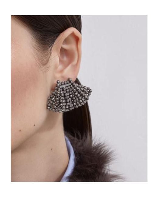Brunello Cucinelli White Sterling Earrings