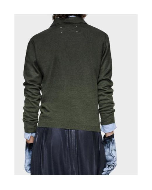 MM6 by Maison Margiela Green Maison Margiela Gradient-Effect Buttoned Cardigan