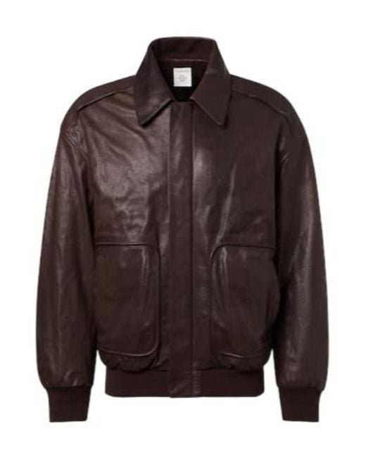 Calvin Klein Brown Johnson Leather Blouson for men