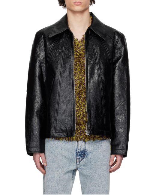 Séfr Black Long Sleeve Casual Jacket for men
