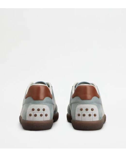 Tod's Gray Stripe Detail Sneakers for men