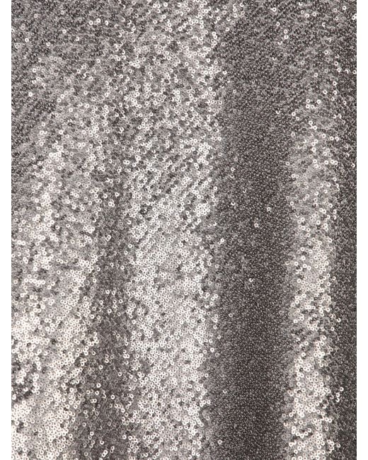 Herno Gray Sequin-Embellished Skirt