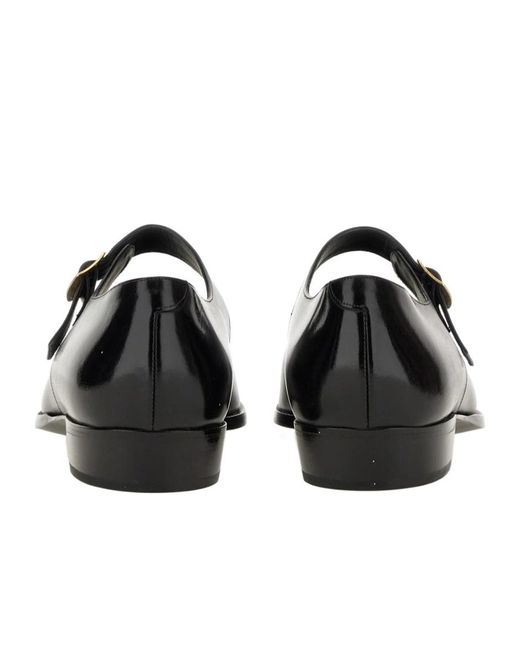 Bally Black Gerwin Buckled Flat Pumps