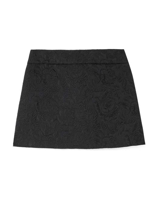 Dolce & Gabbana Black Matelassé Mini Skirt
