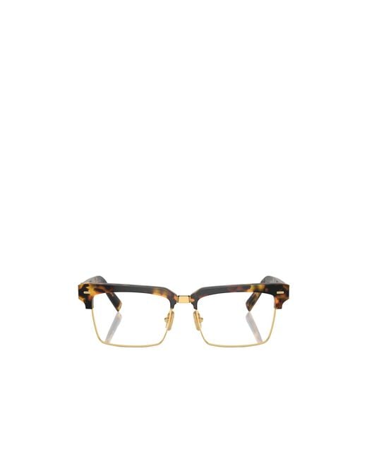 Miu Miu Metallic Eyewear Rectangular Frame Glasses