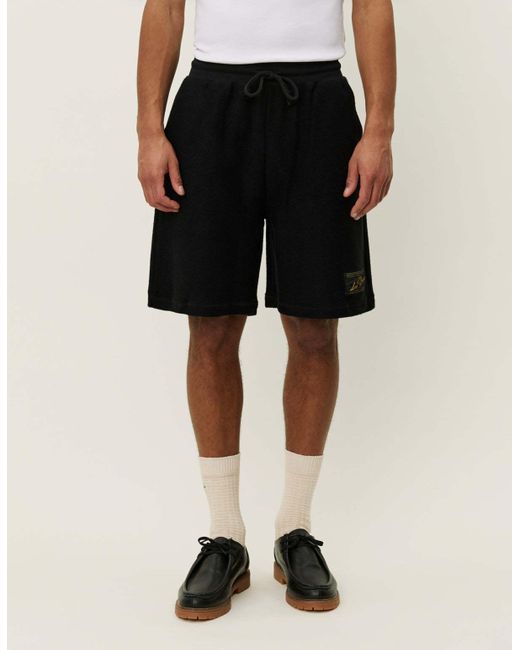 Les Deux Black Reverse-Weave Shorts for men