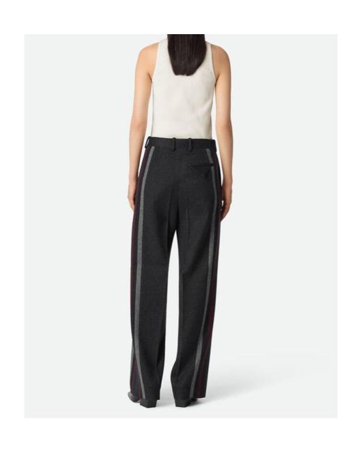 Bottega Veneta Black High Waist Wide Leg Pants