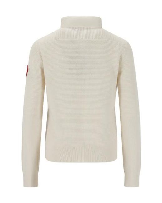 Canada Goose White Logo Patch Zip-Up Padded Jacket
